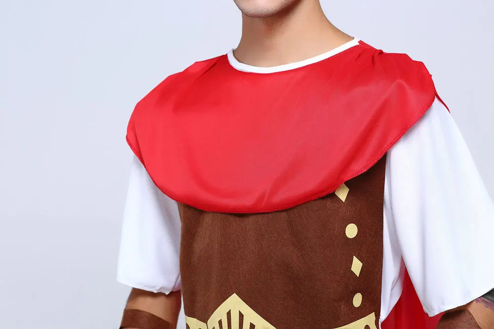 Adult Men Greek Roman Warrior Gladiator Costume Knight Julius Caesar Costumes Halloween Carnival Mardi Gras Fancy Dress Umorden