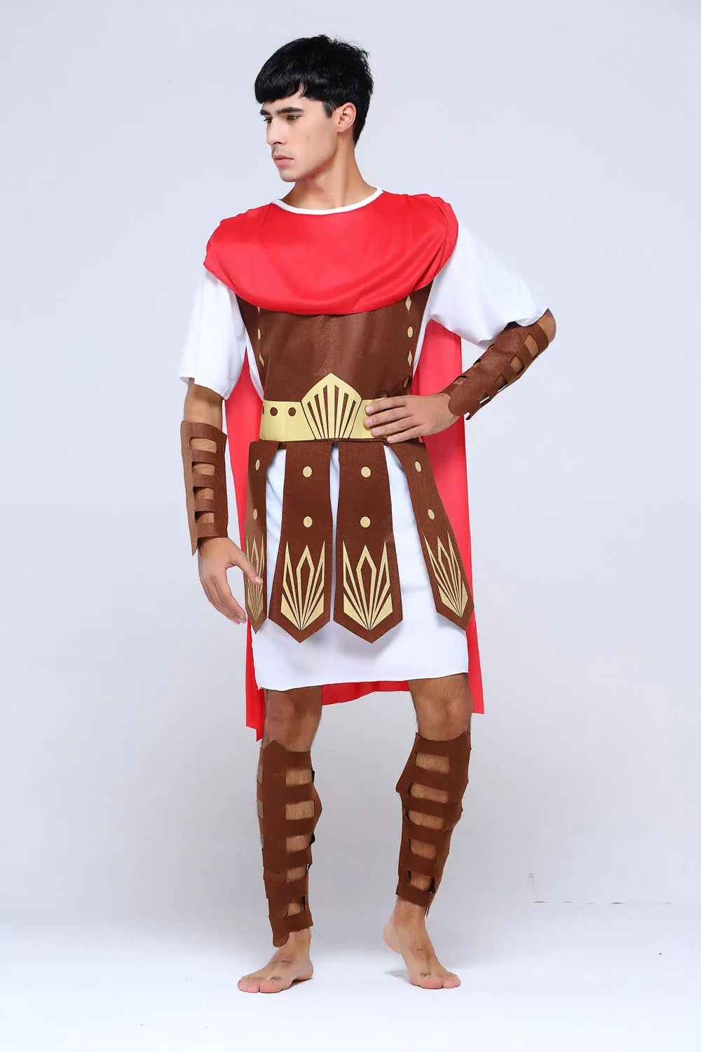 Adult Men Greek Roman Warrior Gladiator Costume Knight Julius Caesar Costumes Halloween Carnival Mardi Gras Fancy Dress Umorden