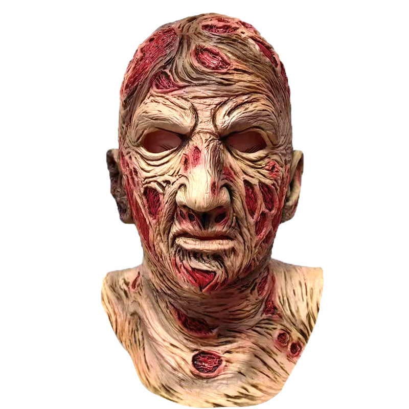 Horror Scary Evil Devil Freddy Krueger Mask Monster Latex Scary Halloween Movie Cosplay Party Mask Halloween Adult One Size