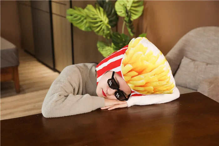 Cartoon Plush Headwear Cosplay Party Funny Eggplant Food Hat Cap Pineapple Popcorn Chips Headdress Photo Performance Prop