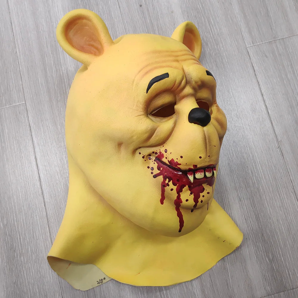 Disney Winnie The Pooh: Blood and Honey Mask Latex Cosplay Winnie Face Mask Halloween Scary Horror Masks Helmet Masquerade Mask