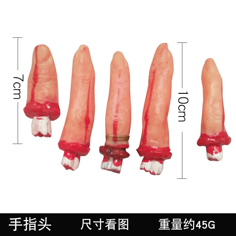 Fake Severed Hands Halloween Zombie Hand Severed Arm Props Broken Body Parts for Haunted House Halloween Decorations Tricky Toys