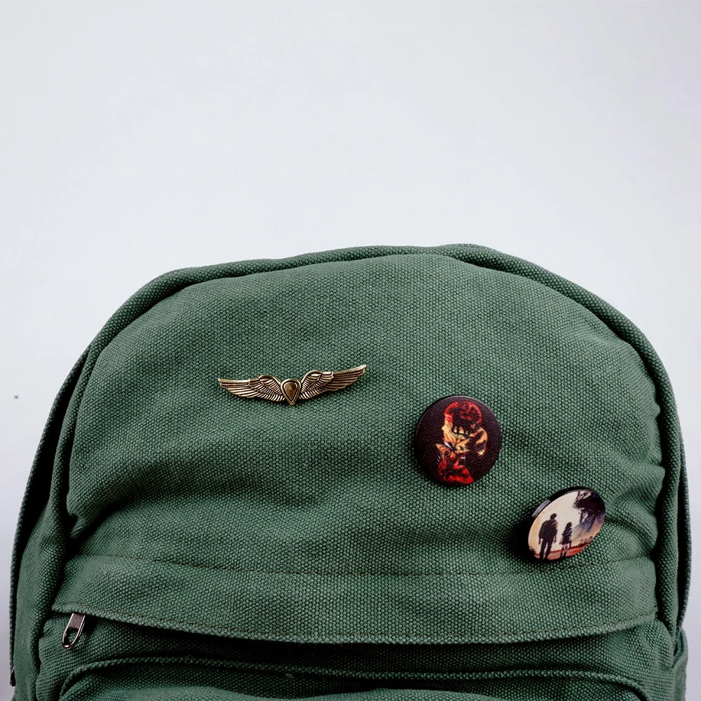 The Last of Us Cosplay Ellie Joel Backpack Student Schoolbag Unisex Rucksack Vintage Canvas Shoulder Bags Halloween Prop