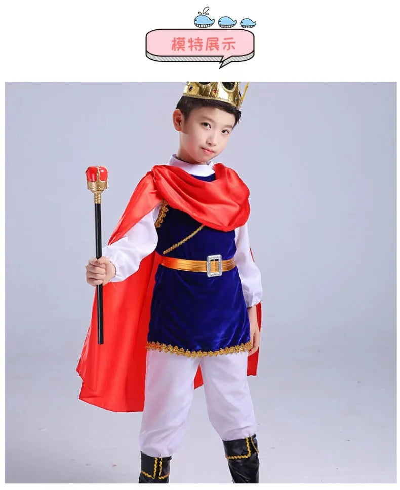 Pirate King Role Playing Prince Performance Costume for Boys and Girls