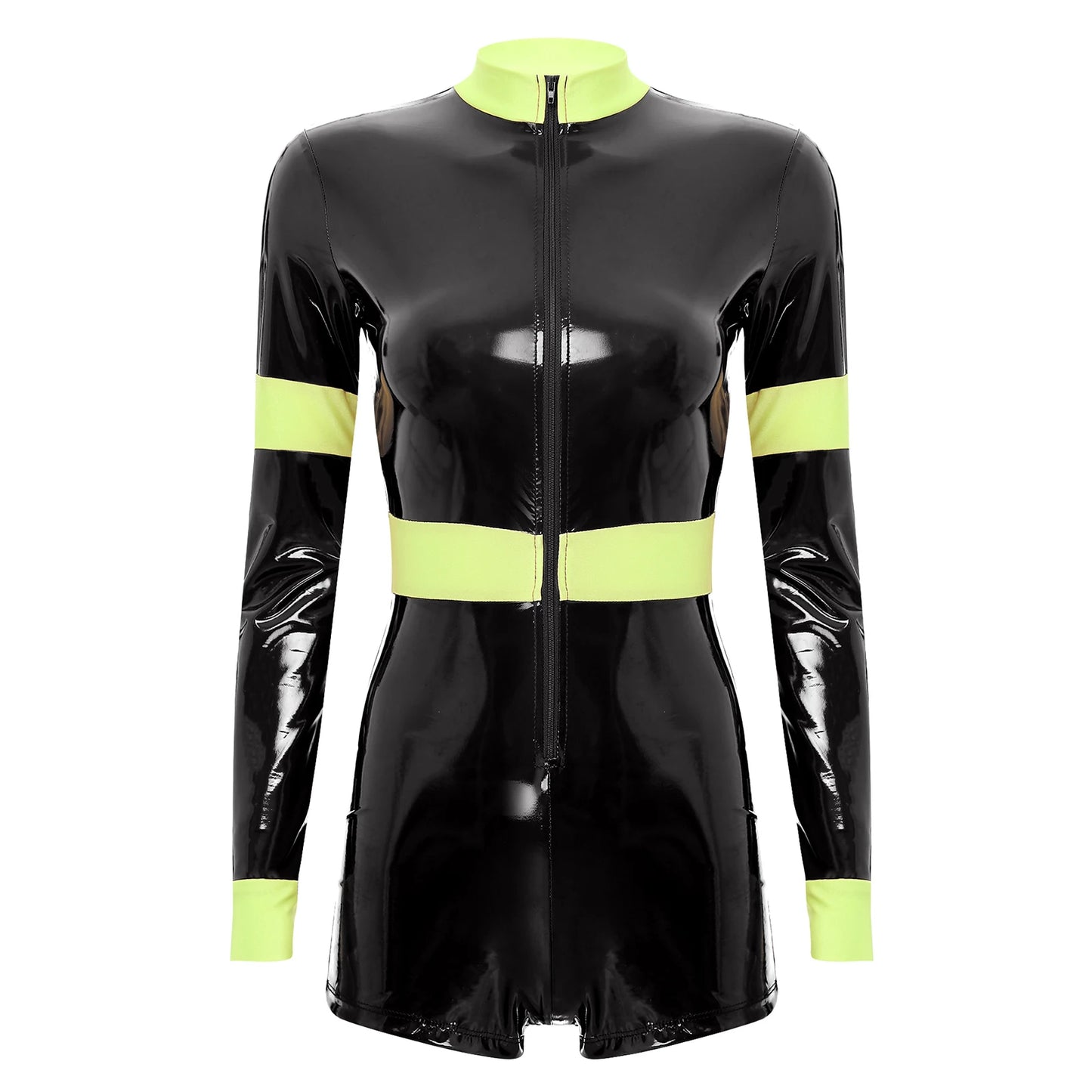 Women's Firefighter Costume - Long Sleeve Zipper Jumpsuit for Halloween Cosplay