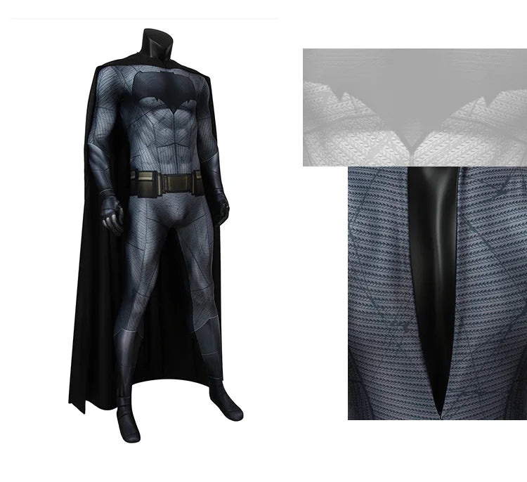 Men's Batman Cosplay Costume – Halloween Party Outfit with Cloak