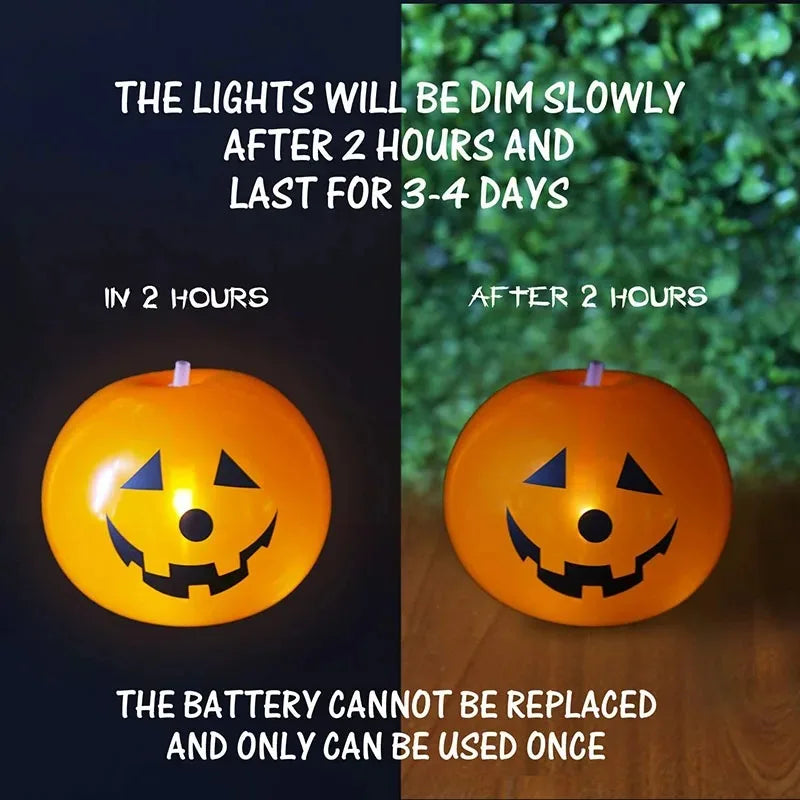 1/10PCS Halloween Glowing Latex Balloons 10inch Pumpkin LED Lights Trick Or Treat Kids Gifts Halloween Party Decoration Supplies