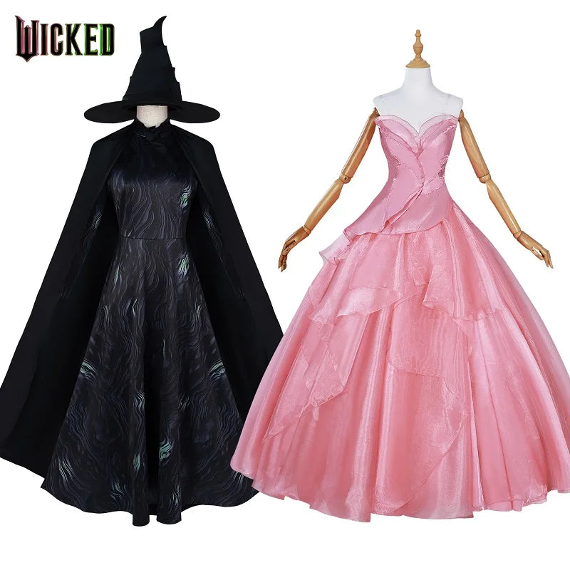 Wicked Magical Wicked Witch Actress Glinda cosplay, Efba's complete Halloween witch costume