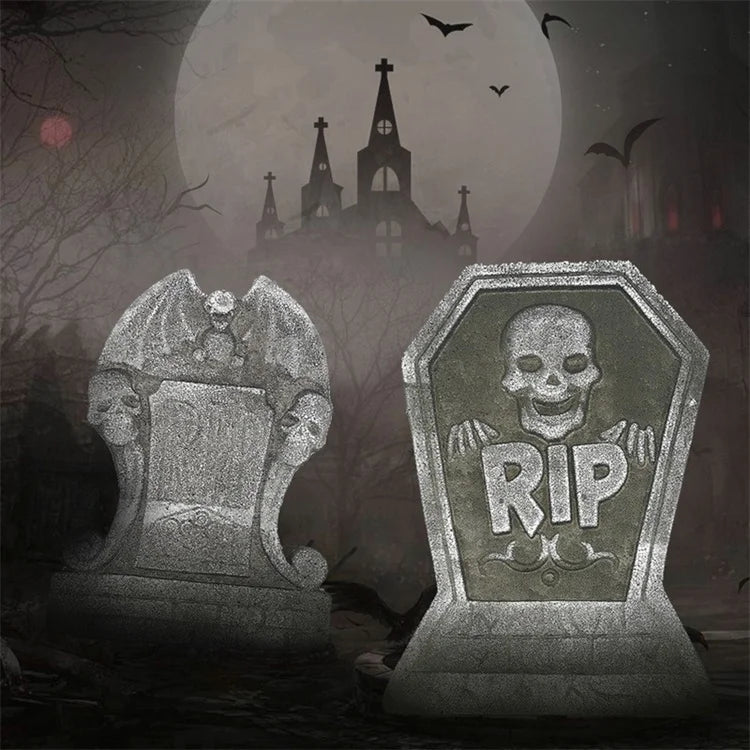 New Foam Skeleton Halloween Decorations for Home Grave Bat Party Supplies Halloween Accessories Horror House Props Rip Tombstone