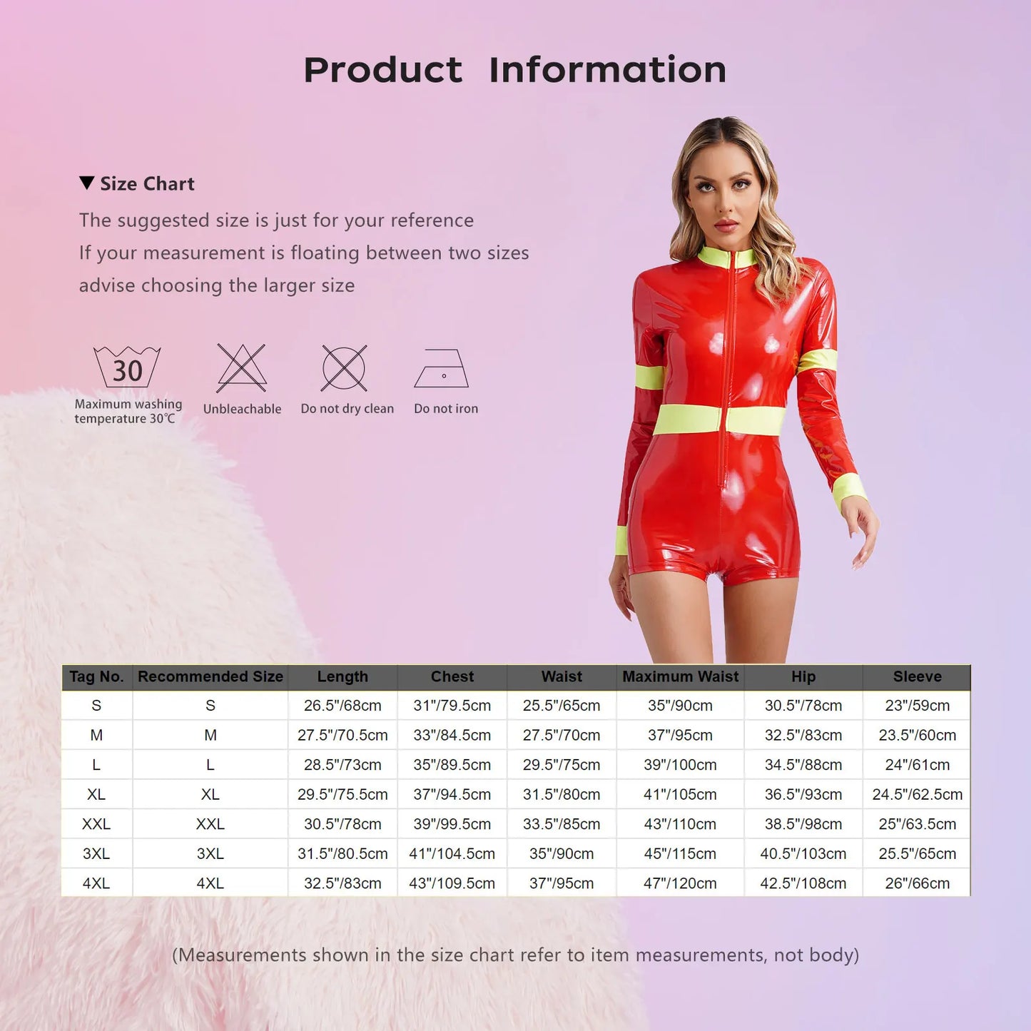 Women's Firefighter Costume - Long Sleeve Zipper Jumpsuit for Halloween Cosplay