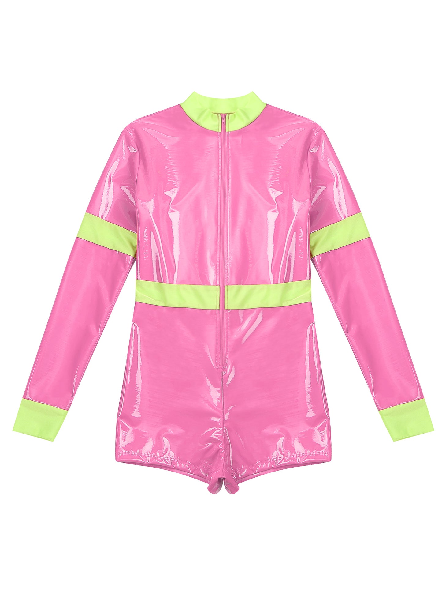 Women's Firefighter Costume - Long Sleeve Zipper Jumpsuit for Halloween Cosplay