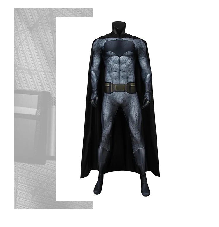 Men's Batman Cosplay Costume – Halloween Party Outfit with Cloak