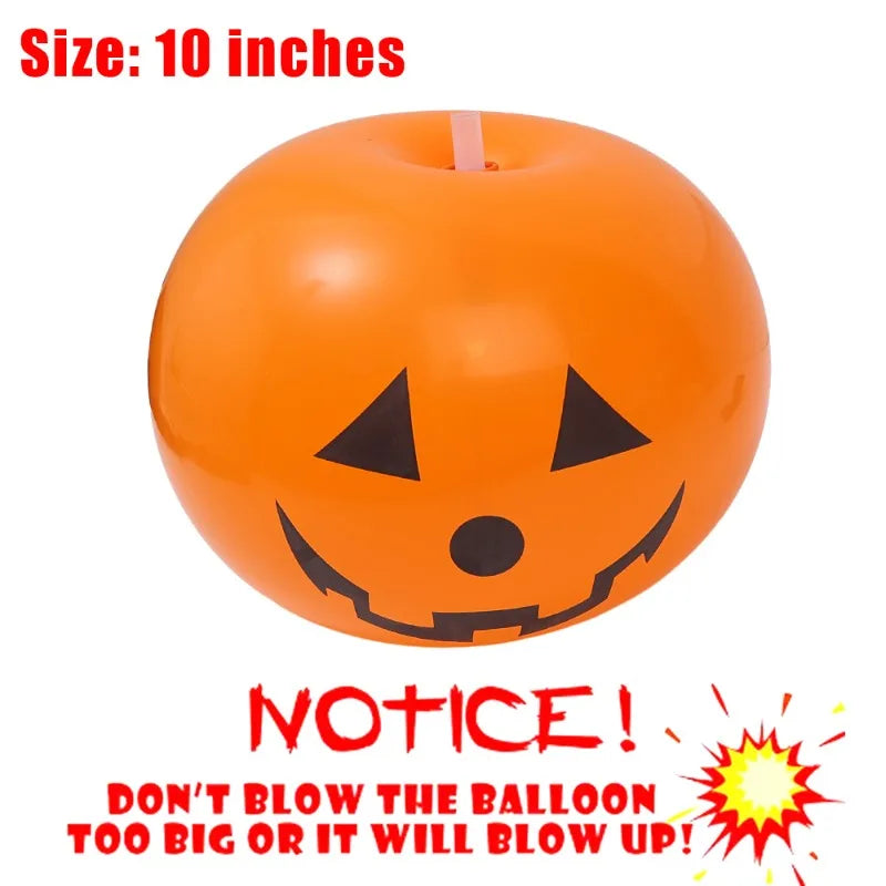 1/10PCS Halloween Glowing Latex Balloons 10inch Pumpkin LED Lights Trick Or Treat Kids Gifts Halloween Party Decoration Supplies