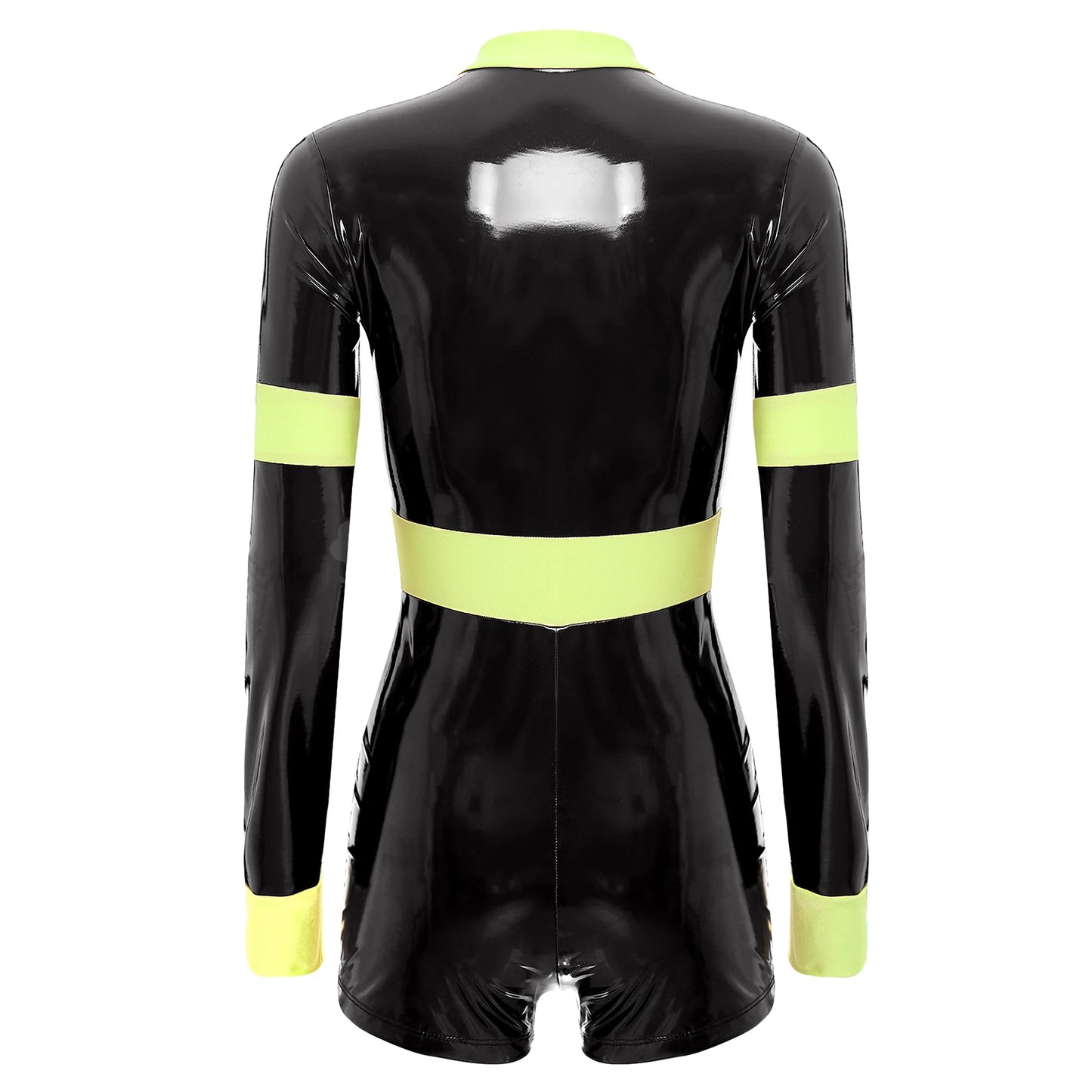 Women's Firefighter Costume - Long Sleeve Zipper Jumpsuit for Halloween Cosplay