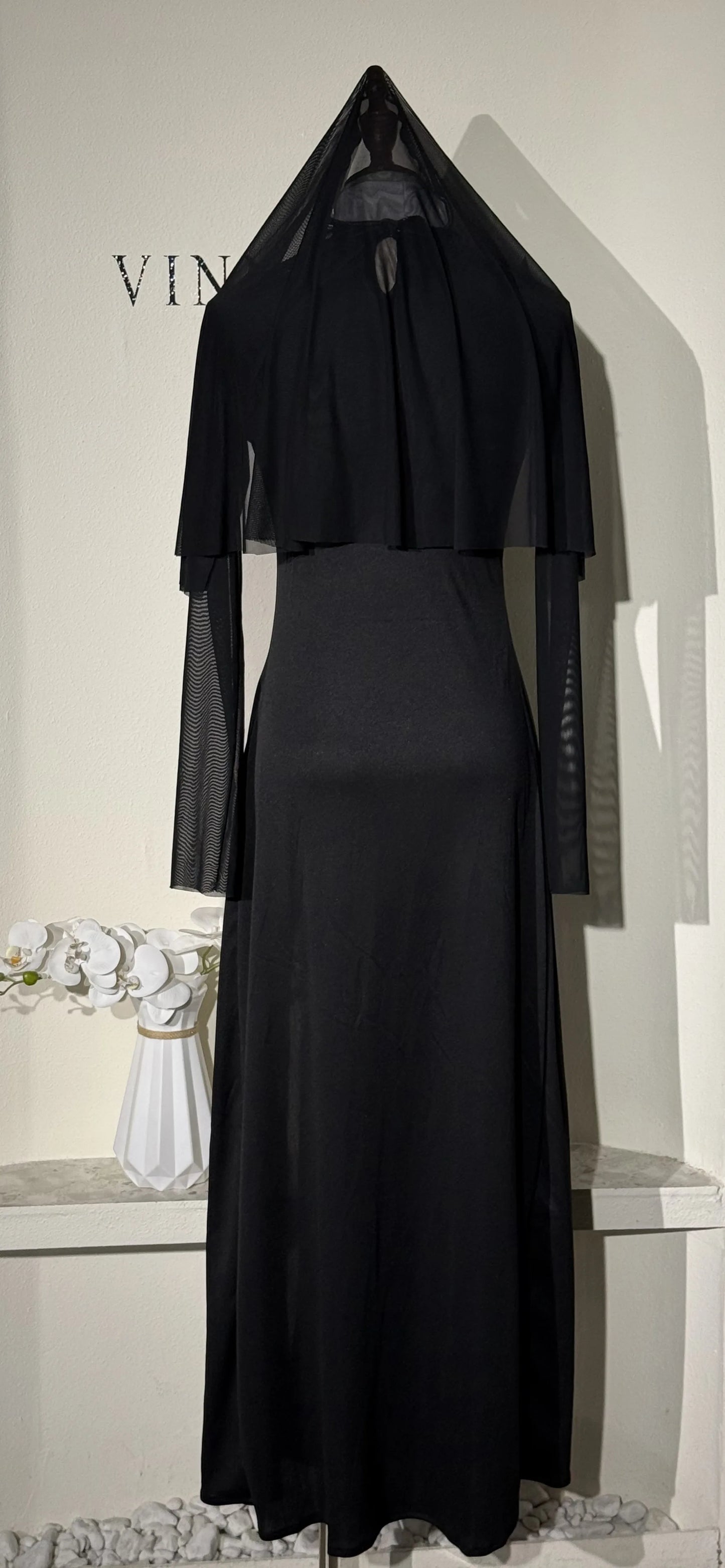 Halloween Nun Costume Female Carnival Cosplay Sexy Nun Dress with Headwear Two Piece Set Church Costumes Pray Gothic