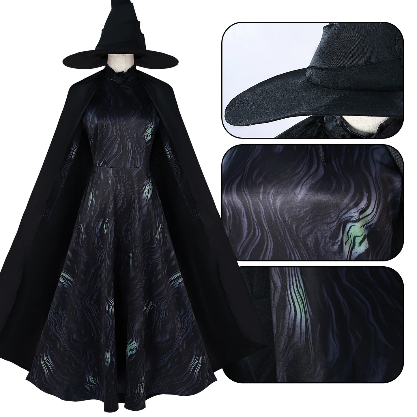 Wicked Magical Wicked Witch Actress Glinda cosplay, Efba's complete Halloween witch costume