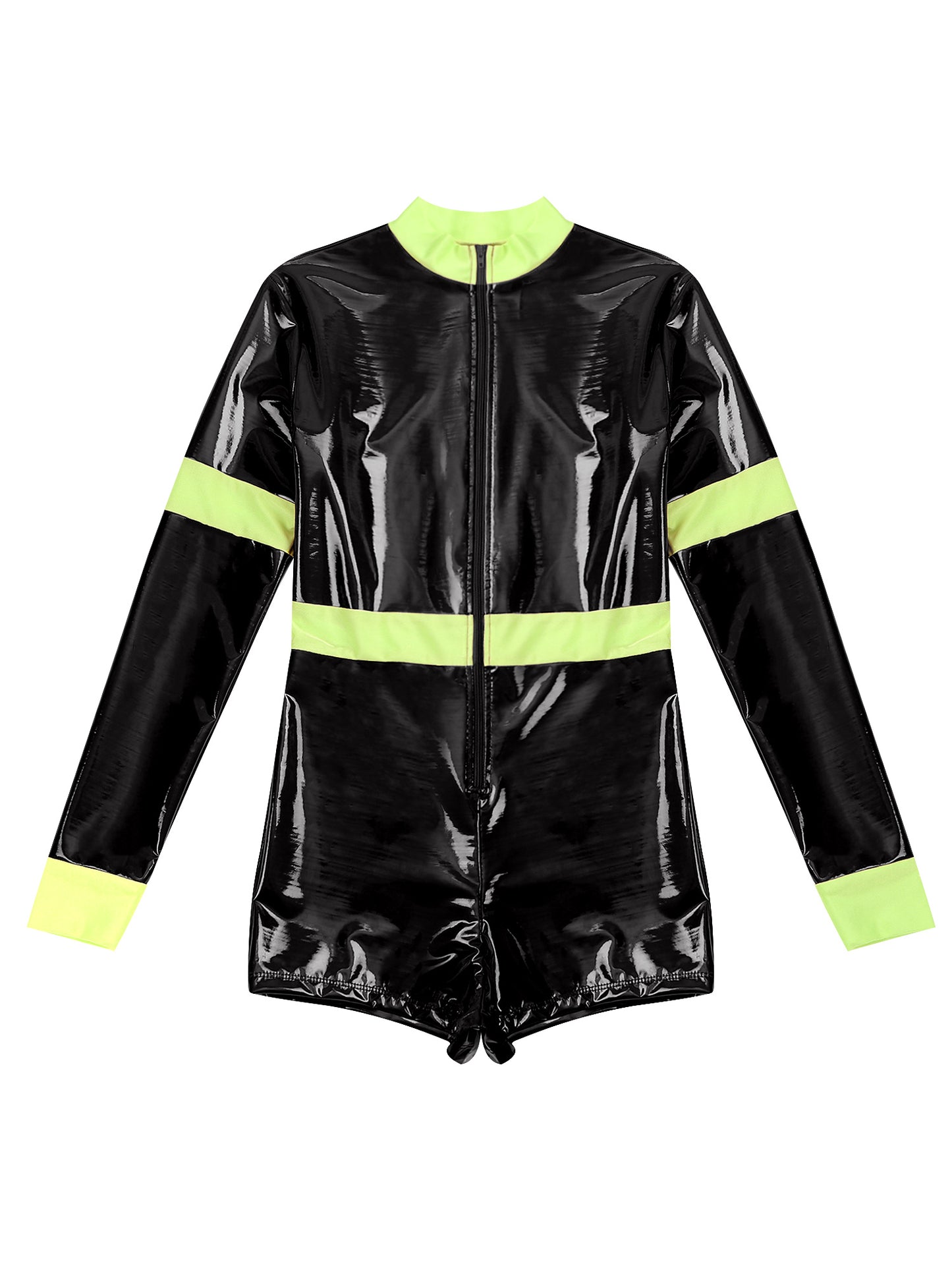 Women's Firefighter Costume - Long Sleeve Zipper Jumpsuit for Halloween Cosplay