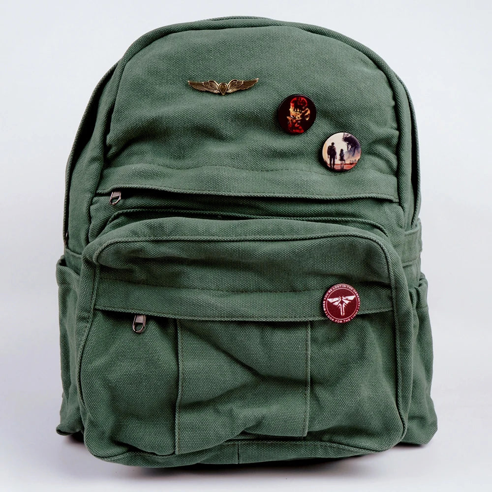 The Last of Us Cosplay Ellie Joel Backpack Student Schoolbag Unisex Rucksack Vintage Canvas Shoulder Bags Halloween Prop