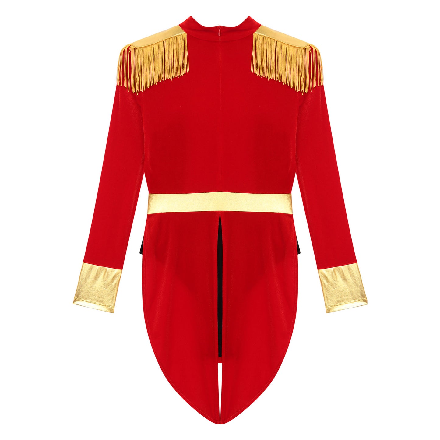 Women's Sexy Circus Ringmaster Costume - Velvet Long Sleeve Jumpsuit with Tailcoat