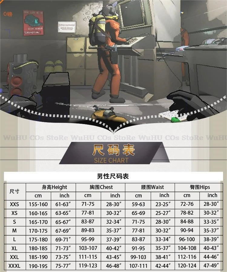 Game Lethal Company Cosplay Costume Red Jumpsuits Lethal Company Mask Clothing Jumpsuit Full Set Men Halloween Role Play Party