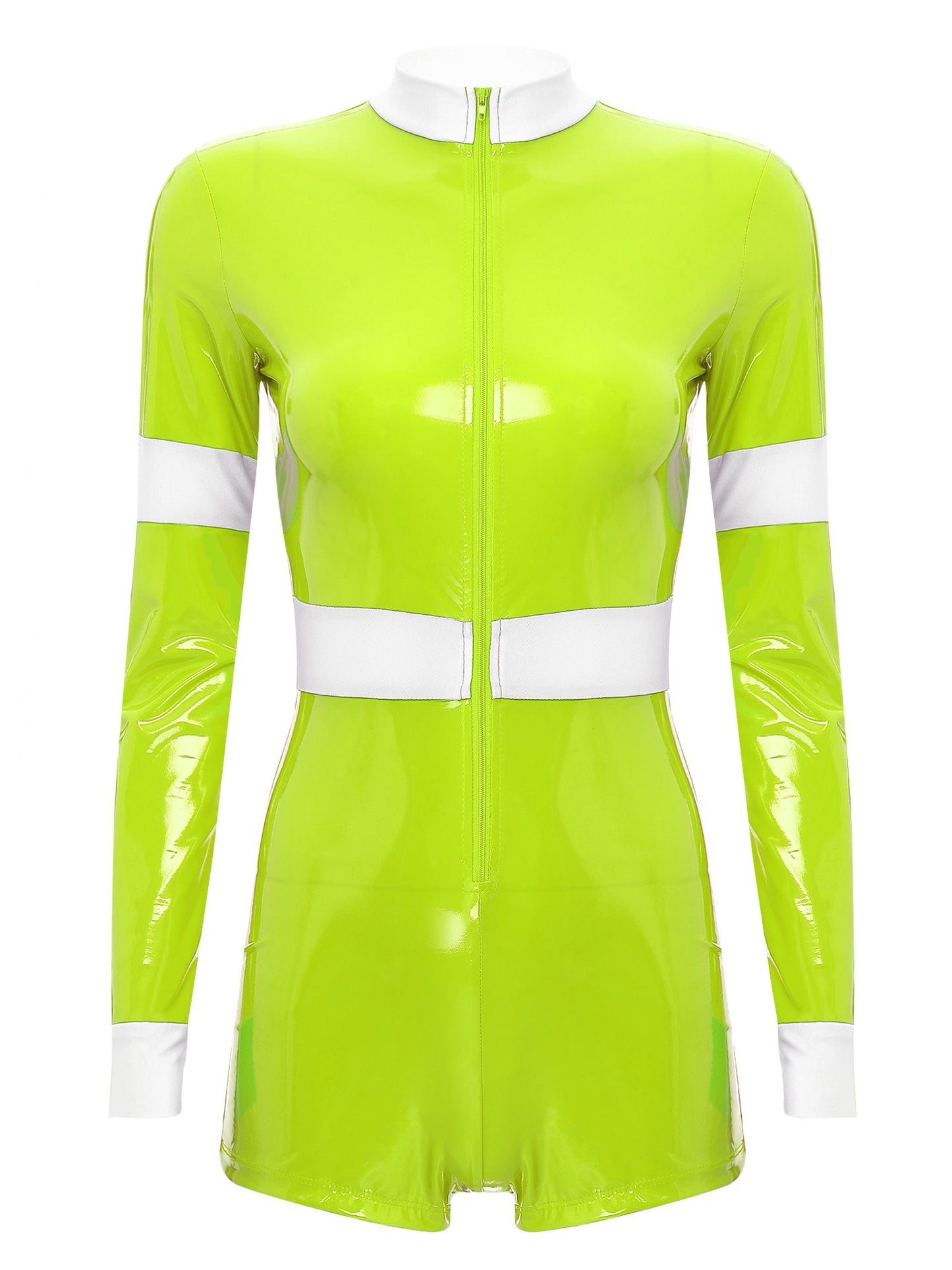 Women's Firefighter Costume - Long Sleeve Zipper Jumpsuit for Halloween Cosplay