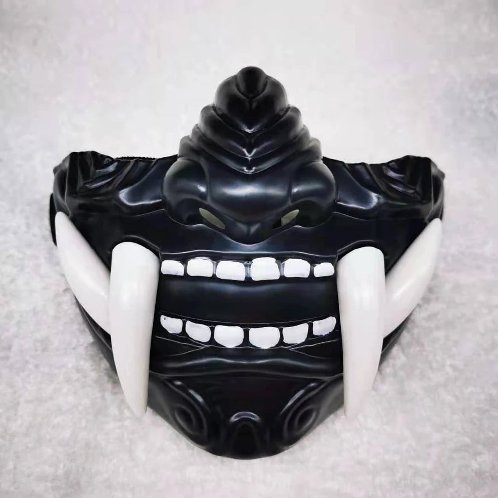 Japanese Samurai Oni Demon Mask Cosplay Horror Prajna Hannya Evil Killer Thicken Plastic Masks Halloween Party Costume Props