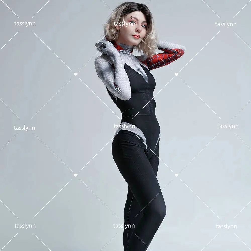 Anime Cosplay Gwenom Costume Sexy Gwen Stacy Cosplay Halloween Costumes for Women Superhero Spider Girls Tights Suit