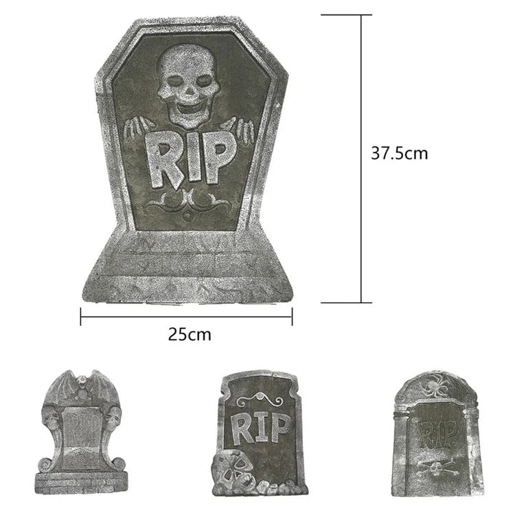 New Foam Skeleton Halloween Decorations for Home Grave Bat Party Supplies Halloween Accessories Horror House Props Rip Tombstone