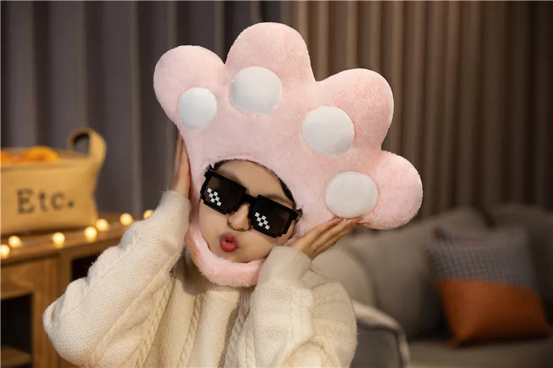 Cartoon Plush Headwear Cosplay Party Funny Eggplant Food Hat Cap Pineapple Popcorn Chips Headdress Photo Performance Prop
