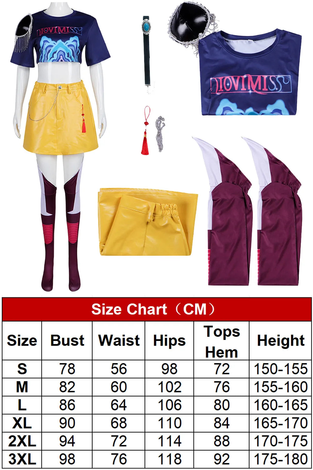 Mira Cosplay Costume 2025 Cartoon Demon Cos Hunter of KPop Roleplay Disguise Outfits Tops Skirts Socking Female Halloween Suit