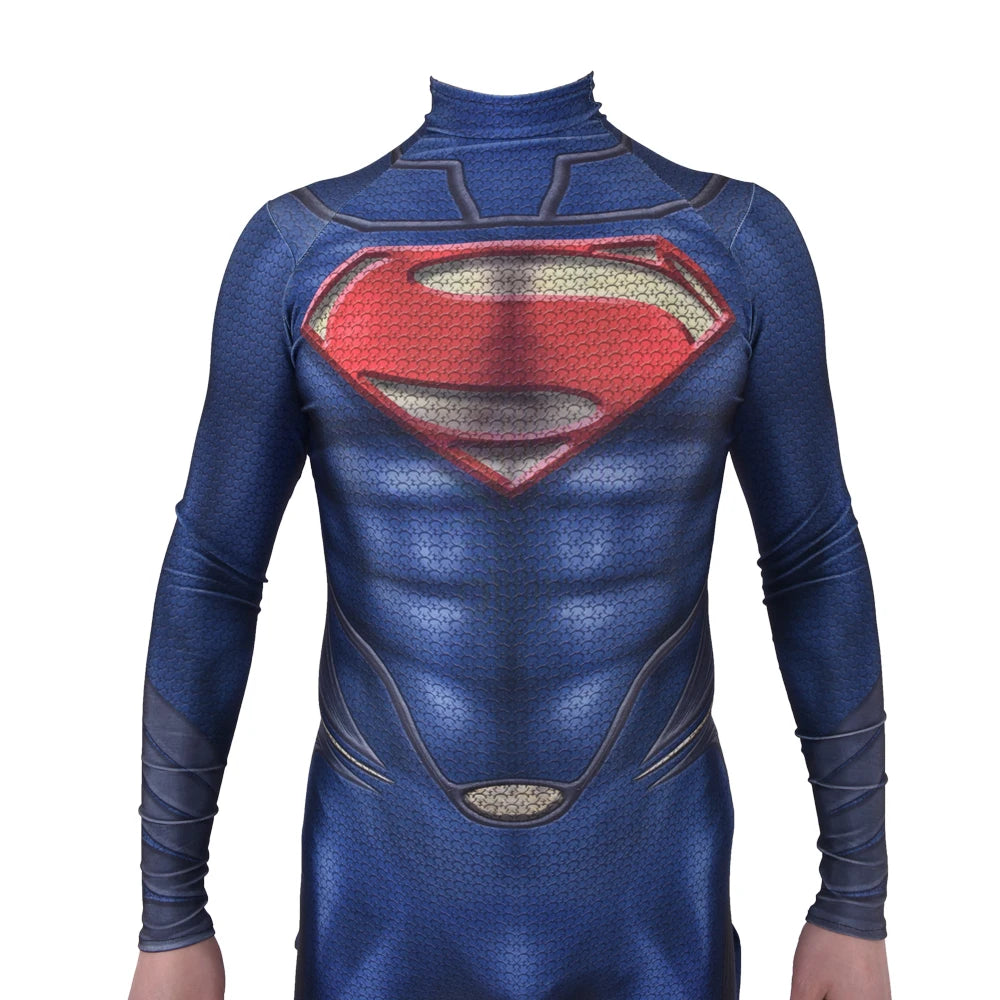 Adults Kids The Man of Steel Cosplay Costume Zentai Suit Superhero Halloween Bodysuit