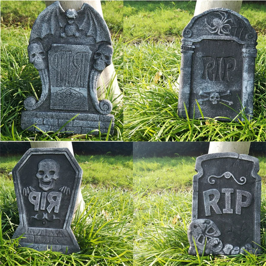 New Foam Skeleton Halloween Decorations for Home Grave Bat Party Supplies Halloween Accessories Horror House Props Rip Tombstone