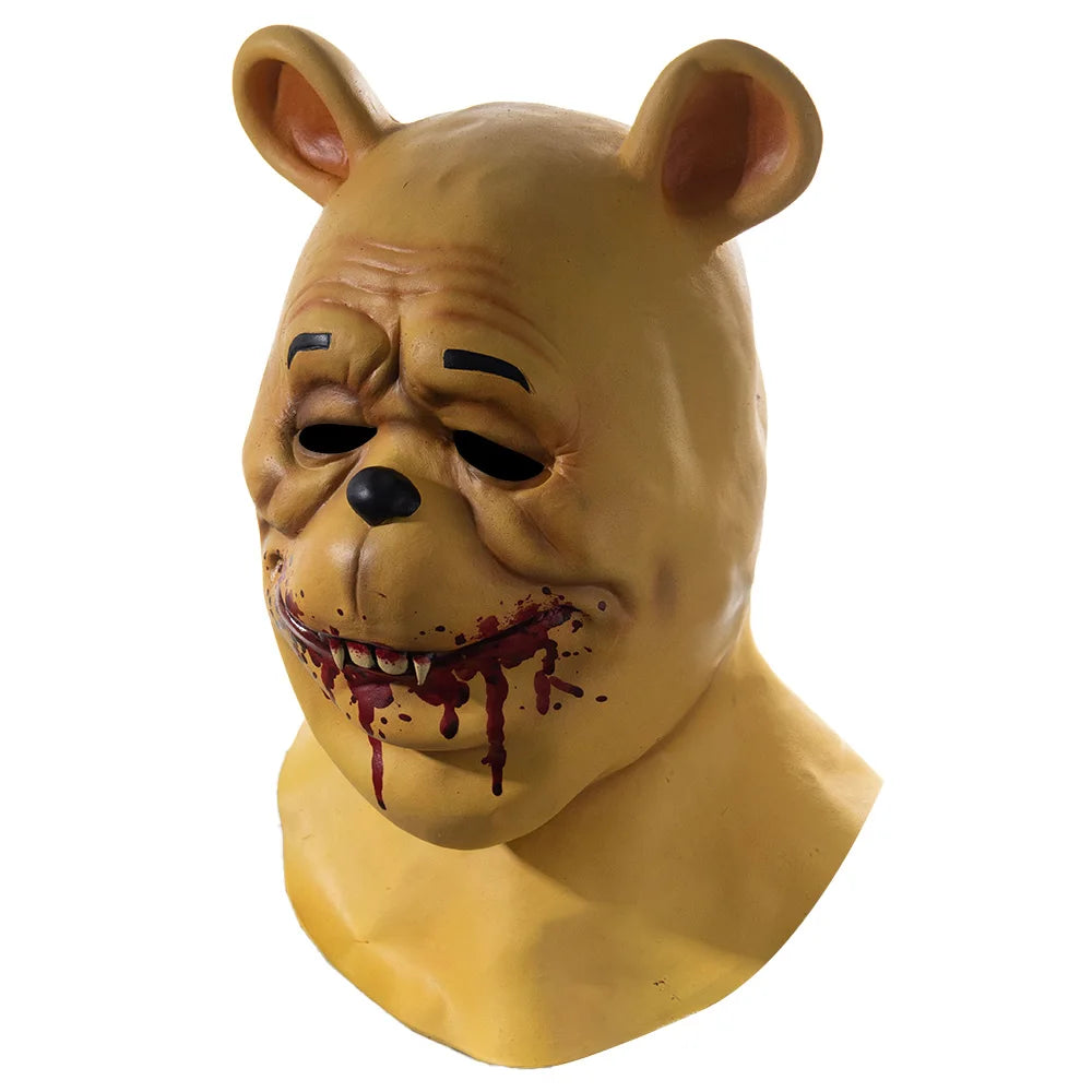 Disney Winnie The Pooh: Blood and Honey Mask Latex Cosplay Winnie Face Mask Halloween Scary Horror Masks Helmet Masquerade Mask
