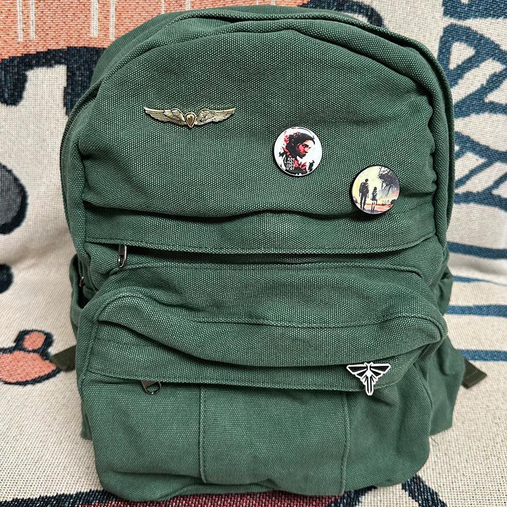 The Last of Us Cosplay Ellie Joel Backpack Student Schoolbag Unisex Rucksack Vintage Canvas Shoulder Bags Halloween Prop
