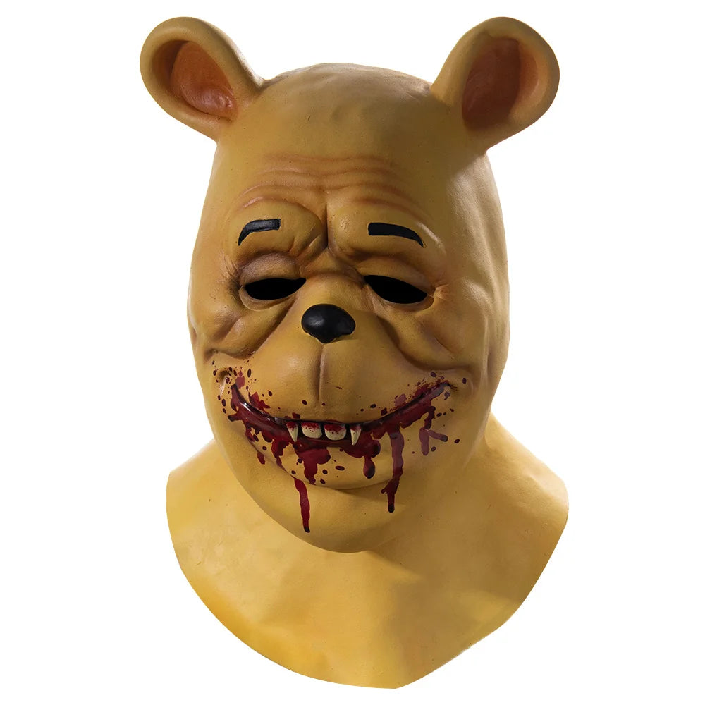 Disney Winnie The Pooh: Blood and Honey Mask Latex Cosplay Winnie Face Mask Halloween Scary Horror Masks Helmet Masquerade Mask
