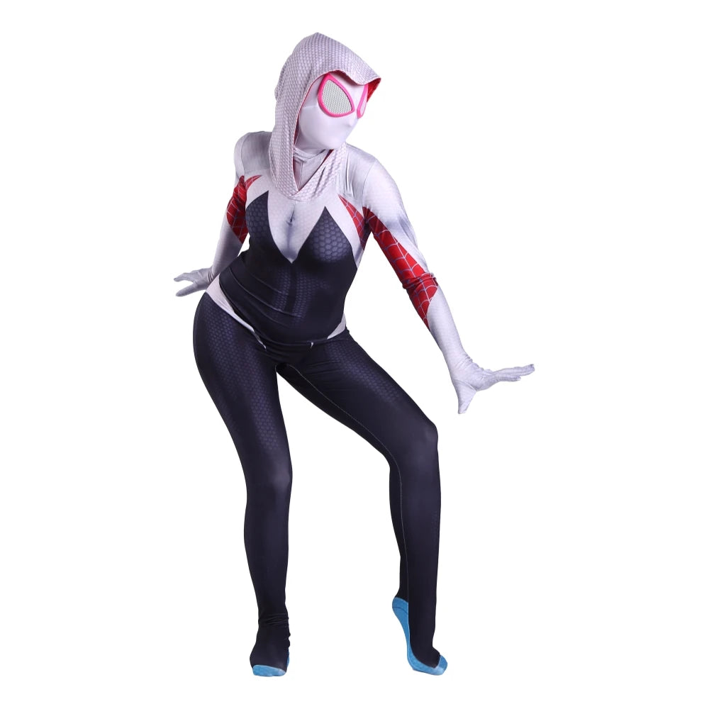 Anime Cosplay Gwenom Costume Sexy Gwen Stacy Cosplay Halloween Costumes for Women Superhero Spider Girls Tights Suit