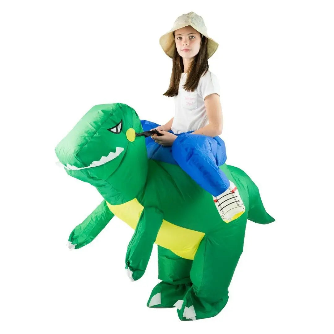 Inflatable Dinosaur Kids Childrens Child Animal Mascot Costume Game Party Fancy Dress Halloween Gift