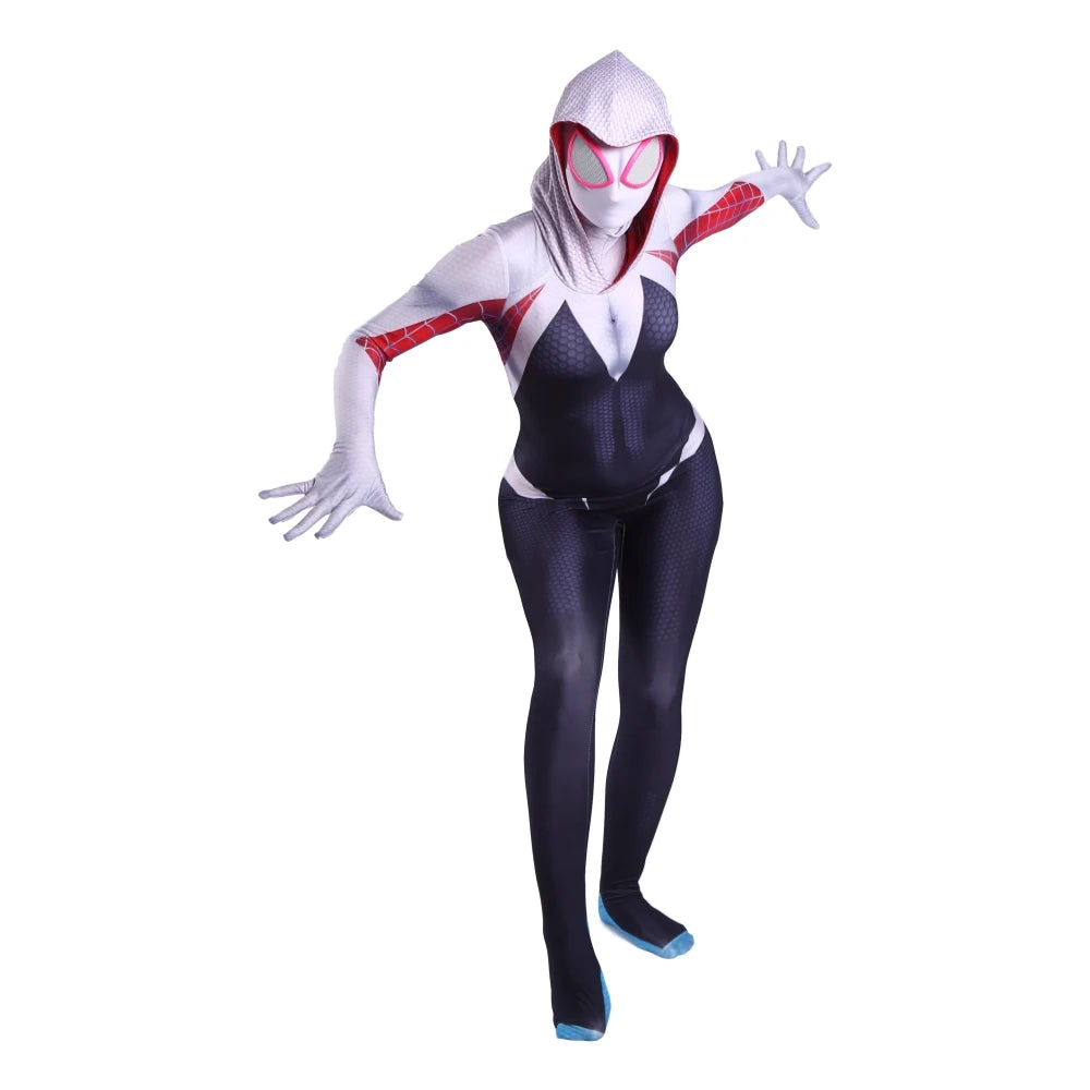 Anime Cosplay Gwenom Costume Sexy Gwen Stacy Cosplay Halloween Costumes for Women Superhero Spider Girls Tights Suit