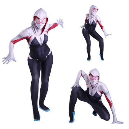 Anime Cosplay Gwenom Costume Sexy Gwen Stacy Cosplay Halloween Costumes for Women Superhero Spider Girls Tights Suit