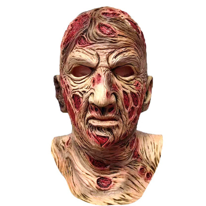 Horror Scary Evil Devil Freddy Krueger Mask Monster Latex Scary Halloween Movie Cosplay Party Mask Halloween Adult One Size