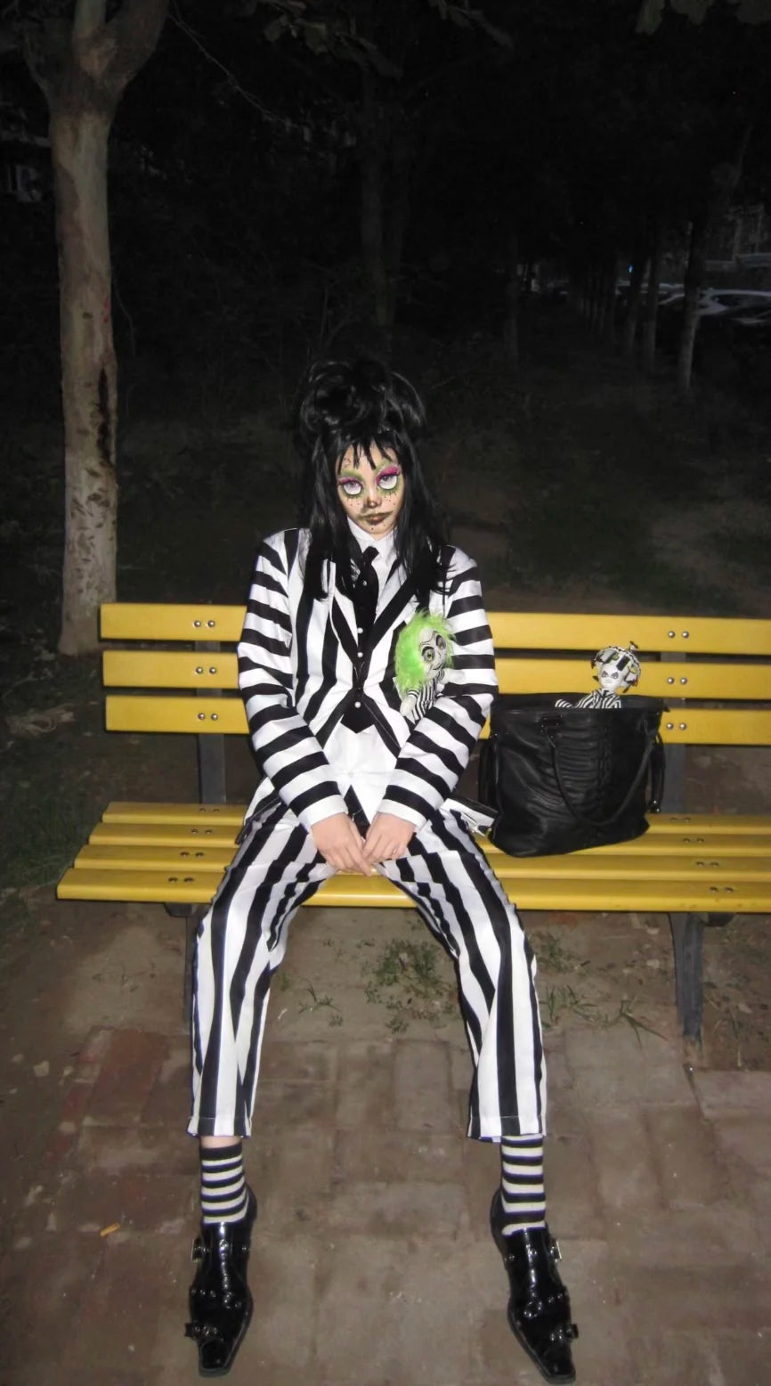 2024 Beetlejuice Halloween Cosplay Costume – Suit, Blazer, Tie & Shirt for Men & Women