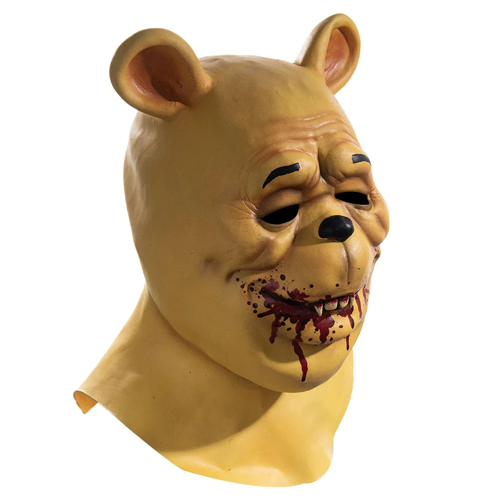 Disney Winnie The Pooh: Blood and Honey Mask Latex Cosplay Winnie Face Mask Halloween Scary Horror Masks Helmet Masquerade Mask