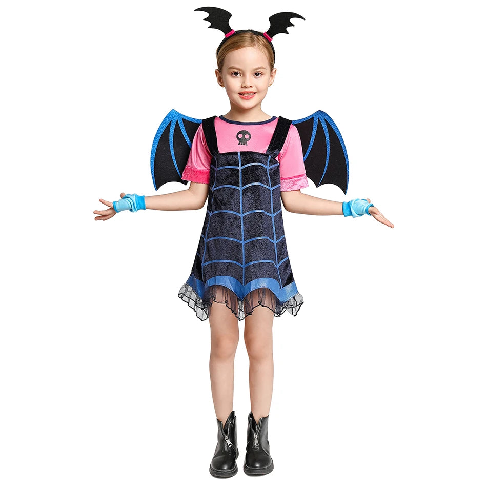 2024 Halloween Childrens Costume Kids Witch Cosplay Costume Girl Wizard Princess Dress Kids Halloween Carnival Party Dresses