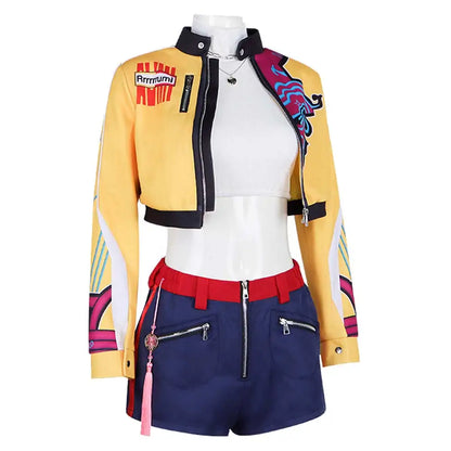Rumi Cosplay 2025 Cartoon Demon Role Hunter of KPop Costume Women Adult Girls Fantasia Clothing Jacket Necklace Set Halloween