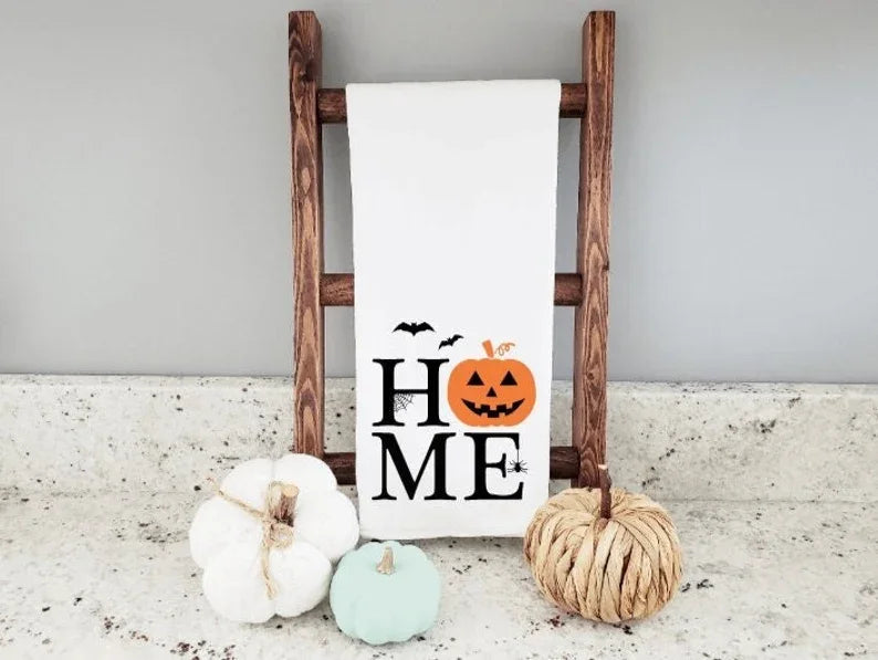 Halloween Pumpkin Kitchen Towel Tea Flour Sack Hand Dish Towel Brithday Gift for Her Friend Halloween Decorations Party Supplies