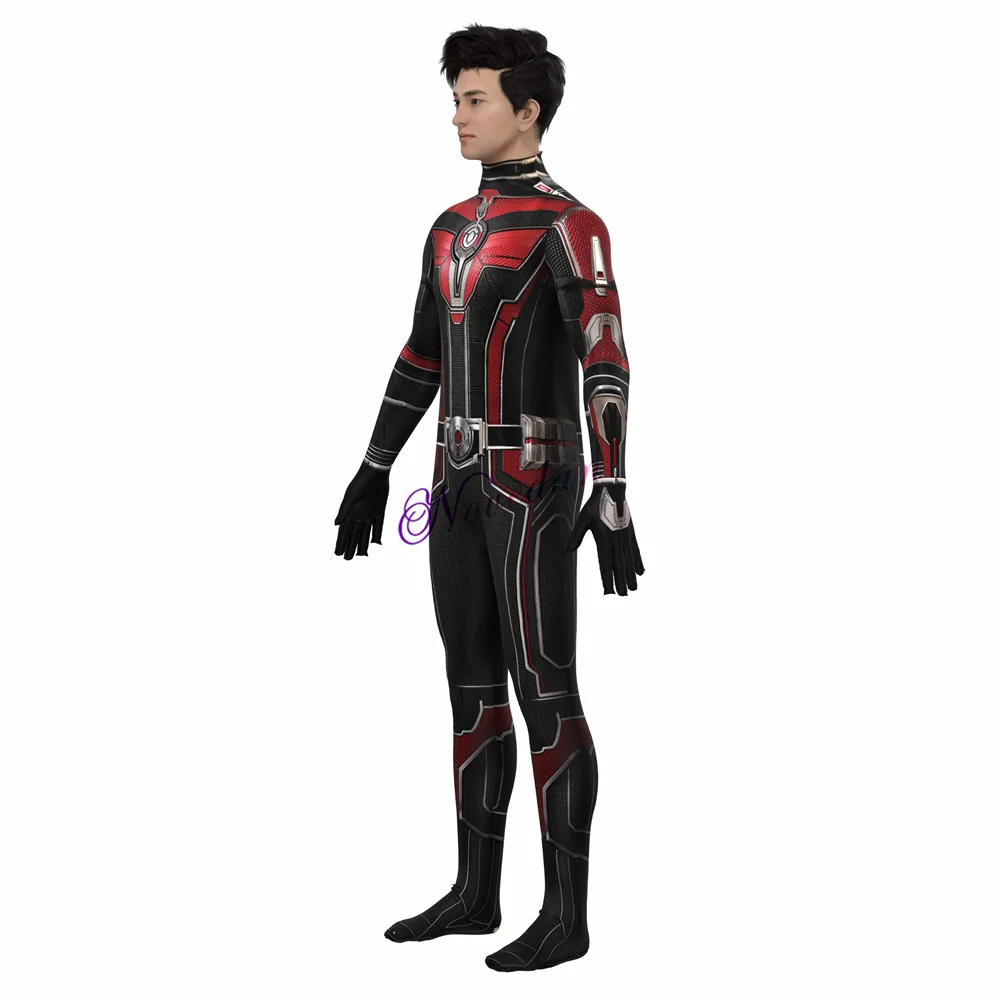 Superhero Ant Man Costume Adult Kids Quantumania Cosplay Antman And The Wasp Halloween Mask Helmet Jumpsuit Bodysuit Zentai Suit