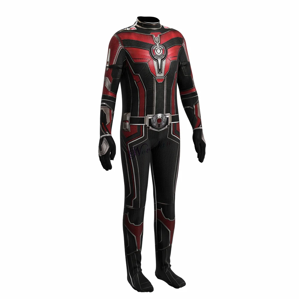 Superhero Ant Man Costume Adult Kids Quantumania Cosplay Antman And The Wasp Halloween Mask Helmet Jumpsuit Bodysuit Zentai Suit