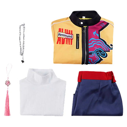 Rumi Cosplay 2025 Cartoon Demon Role Hunter of KPop Costume Women Adult Girls Fantasia Clothing Jacket Necklace Set Halloween
