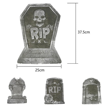 New Foam Skeleton Halloween Decorations for Home Grave Bat Party Supplies Halloween Accessories Horror House Props Rip Tombstone