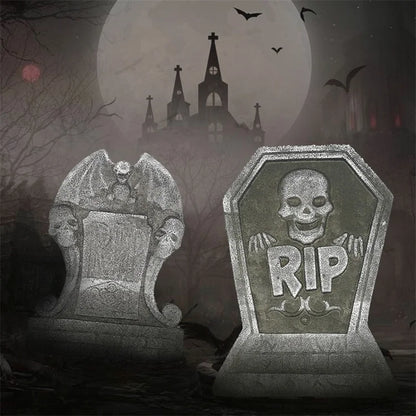 New Foam Skeleton Halloween Decorations for Home Grave Bat Party Supplies Halloween Accessories Horror House Props Rip Tombstone